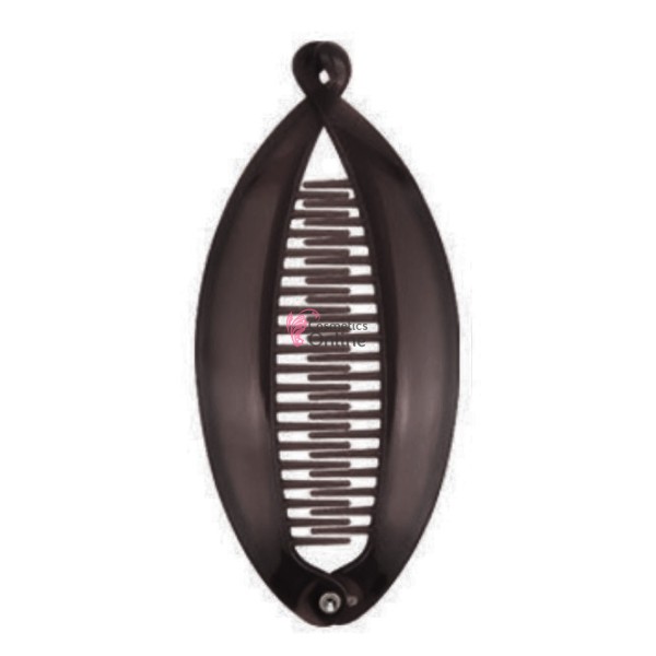 Accesoriu tip banana pentru prins parul din plastic PZS002 - Maro